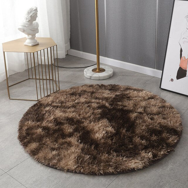 Coffee Essiene Faux Fur Rug